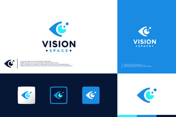 vision space , planet , astrology , vector design template.