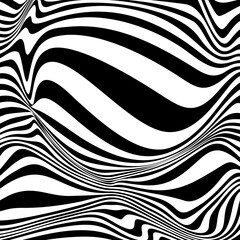Abstract Black and White Geometric Stripes.hypnosis spiral.Seamless Black and white stripes background.seamless wave line patterns