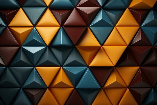 A turquoise and yellow geometric 3D tech background is a bold and futuristic design that is sure to turn heads
