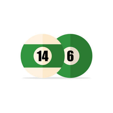 recommend clip art: vector illustration of billiard ball logo on white background