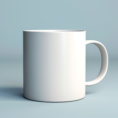 Obraz premium product shot featuring a white ceramic mug with a unique shape сreated with Generative Ai