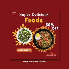 Special healthy food menu Ramadan  food social media post banner design 