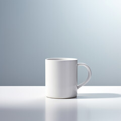 Obraz premium product shot featuring a white ceramic mug with a unique shape сreated with Generative Ai