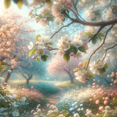 Obraz na płótnie Canvas cherry blossom in the spring