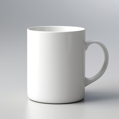Obraz premium product shot featuring a white ceramic mug with a unique shape сreated with Generative Ai