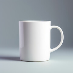 Obraz premium product shot featuring a white ceramic mug with a unique shape сreated with Generative Ai