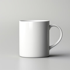 Obraz premium product shot featuring a white ceramic mug with a unique shape сreated with Generative Ai