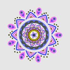 colorful ornamental round ornament pattern