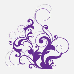 abstract floral background with butterflies