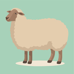 cute sheep vector flat illustration
