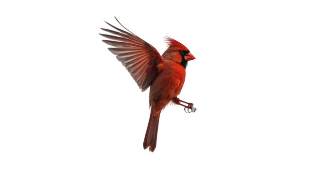 recommend clip art: A radiant and dazzling cardinal flies against a clear, transparent background