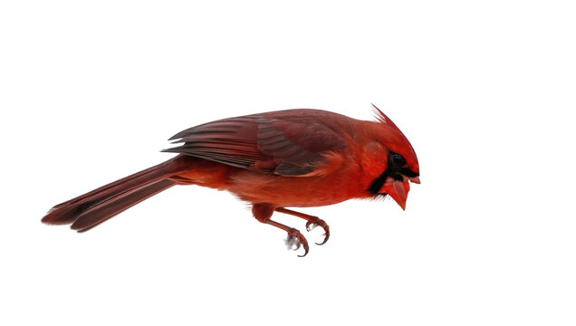 recommend clip art: A radiant and dazzling cardinal flies against a clear, transparent background