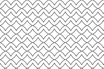 Seamless pattern of intersecting thin grey lines on white background. Abstract seamless ornament.
