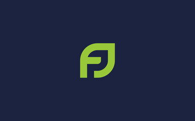 letter pf with leaves logo icon design vector design template inspiration