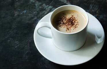 cup of coffee on the table