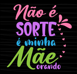 card with phrase for Mother's Day in Brazilian Portuguese