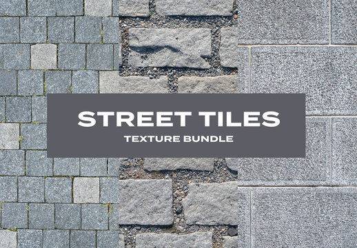 Street Tiles Stone Concrete Grunge Wall Outdoor Street Indoor Modern Overlay Texture Pack Bundle Effect Surface