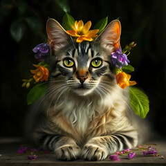 Beatiful animals cat lion tiger and creative