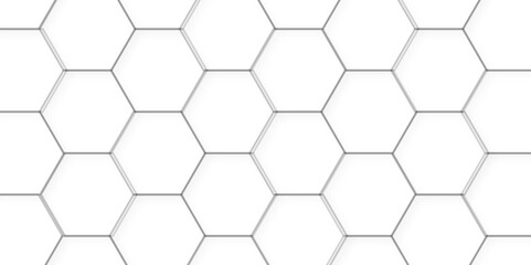 Abstract background with hexagons Abstract hexagon polygonal pattern background vector. seamless bright white abstract honeycomb background.