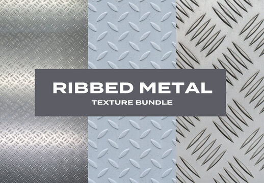 Ribbed Steel Metal Foil Sign Signboard Overlay Texture Pack Bundle Effect Surface