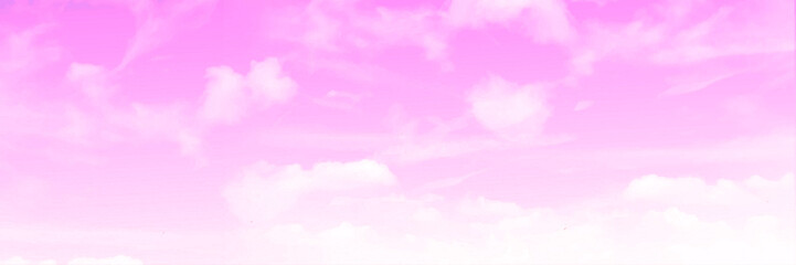 Sky Cherry Background. Spring Sky Cloud Landscape Background. Vector illustration