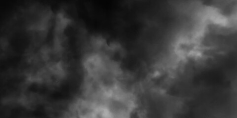 Modern Dark and Dramatic Storm Clouds Area Background. Storm background with gray clouds. Isolated white fog on the black background, smoky effect for photos and artworks. Overlay for photos.