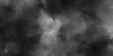Modern Dark and Dramatic Storm Clouds Area Background. Storm background with gray clouds. Isolated white fog on the black background, smoky effect for photos and artworks. Overlay for photos. - obrazy, fototapety, plakaty