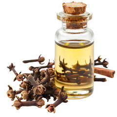 Clove Oil, transparent background, isolated image, generative AI