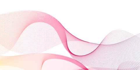 Abstract wave element for design. Stylized line art background. Curved wavy line, smooth stripe. Vector illustration.