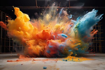 High-speed capture of paint balloon explosion