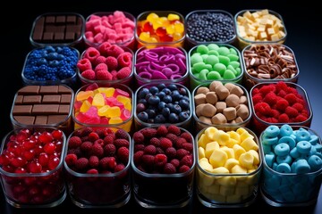 a captivating visual display showcasing an array of delectable dishes, culinary delights, and appetizing snacks