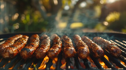 "Oktoberfest Bavarian Sausages - Festive Background in Stock Image"