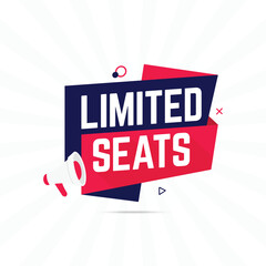 limited seats apply now announcement job vacancy banner vector