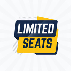 limited seats apply now announcement job vacancy banner vector