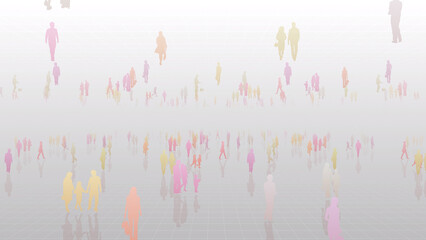 City family people holiday silhouette park concept CG background