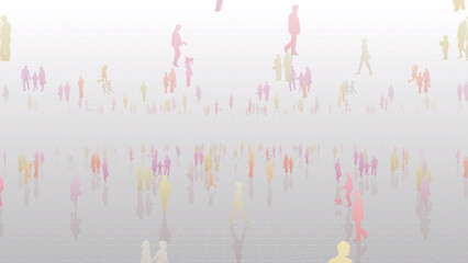 City family people holiday silhouette park concept CG background