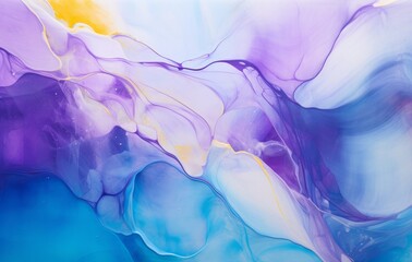 abstract blue painting on purple background