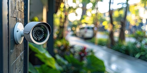 Monitoring camera outside a residence for distant. Generative Ai