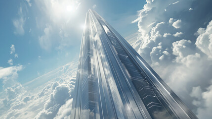 未来の都会のビル