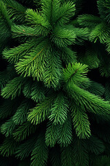 fir-tree green branches close сreated with Generative Ai