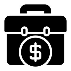 Fototapeta premium suitcase glyph icon