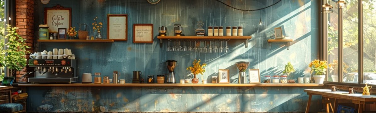 A photo of a coffee shop interior.