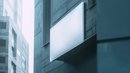 Obraz premium Large blank billboard on a street wall, banners with room to add your own text