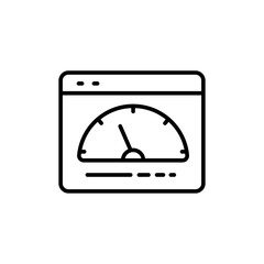 Speedometer outline icons, minimalist vector illustration ,simple transparent graphic element .Isolated on white background