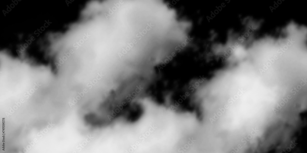 Wall mural luxury smoke on black background. white cloud isolated on black background. good for atmosphere crea