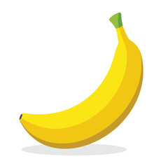 Banana flat vector illustration on white background.