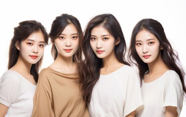 Obraz premium Photo of young Vietnamese woman wearing red ao dai. Asian woman wearing Vietnam culture traditional at Trang An, Vietnam. Generative AI.