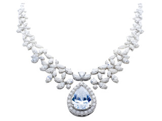 shiny beautiful diamonds necklace PNG