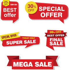 Sale special offer and price tags design