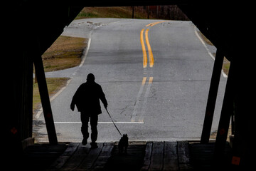 Inside Covered Bridge at Watson Mill State Park in Comer Georgia